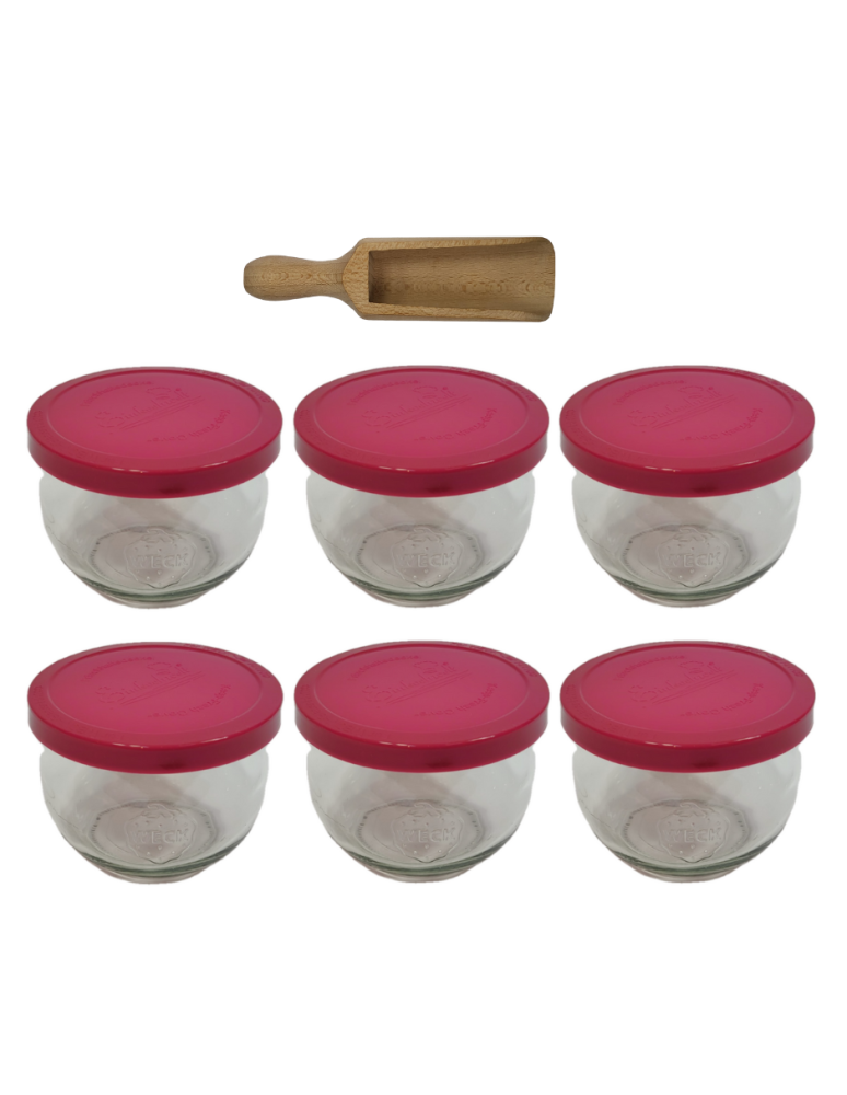 Słoiki weck - Słoiki Weck 370ml przetwory TULIP żaroodporne silikonowe wieko 6szt miarka - product b2b.wamar.biz 2