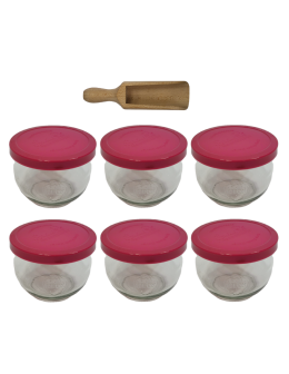 Słoiki Weck 370ml przetwory TULIP żaroodporne silikonowe wieko 6szt miarka - produkt 2