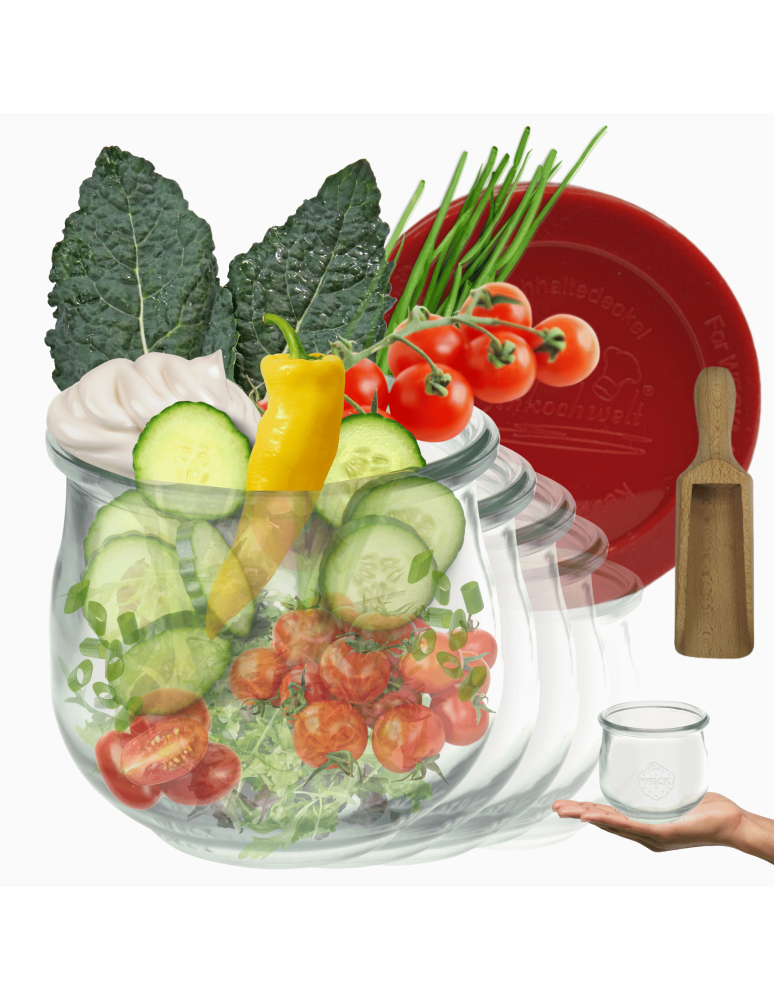 Słoiki weck - Słoiki Weck 370ml przetwory TULIP żaroodporne silikonowe wieko 12szt miarka - product b2b.wamar.biz 1