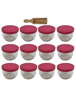 Słoiki Weck 370ml przetwory TULIP żaroodporne silikonowe wieko 12szt miarka - product 2