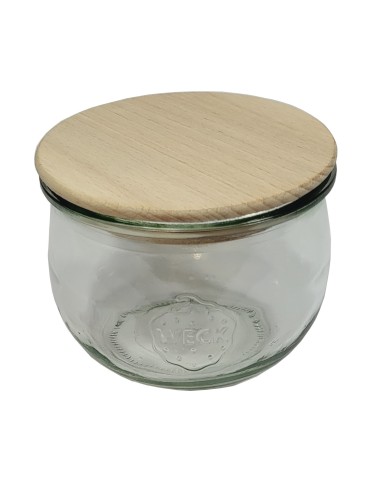 Słoik Weck 370ml na przetwory TULIP żaroodporny drewniane wieko 1szt SOLIDNY - product 2