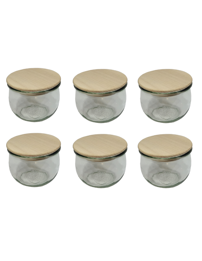 Słoiki weck - Słoiki Weck 370ml przetwory TULIP żaroodporne drewniane wieka 6szt SOLIDNE - product b2b.wamar.biz 2