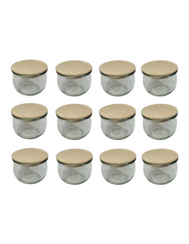 Słoiki Weck 370ml przetwory TULIP żaroodporne drewniane wieka 12szt SOLIDNE - product 2
