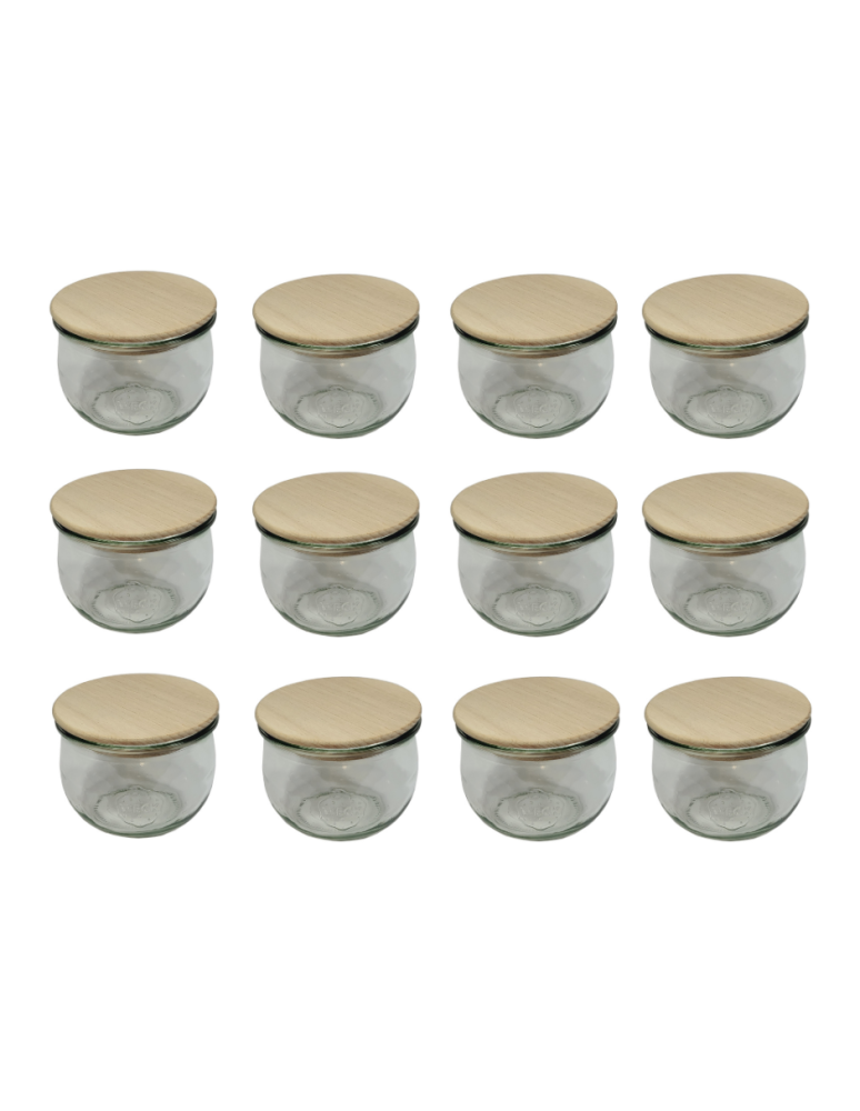 Słoiki weck - Słoiki Weck 370ml przetwory TULIP żaroodporne drewniane wieka 12szt SOLIDNE - product b2b.wamar.biz 2