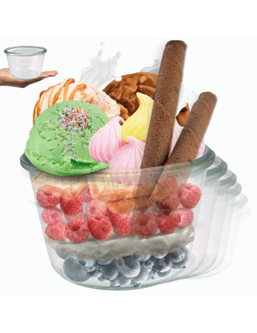 Słoiki Weck 370 ml słoiki szklane ozdobne MOLD na deserki pucharki 6szt