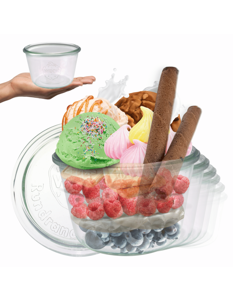 Słoiki weck - Słoiki Weck 370 ml słoiki szklane ozdobne MOLD przyprawy wieka szklane 6szt - product b2b.wamar.biz 1
