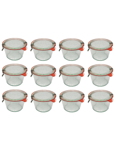 Słoiki Weck 370ml przetwory MOLD żaroodporne dżem zapinki wieko gumka 12szt - product 2