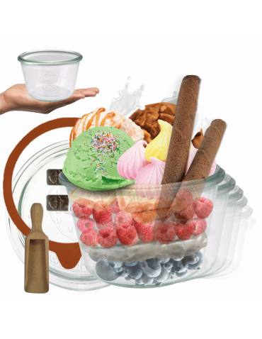 Słoiki Weck 370ml przetwory MOLD żaroodporne miarka spinki wieko gumka 6szt