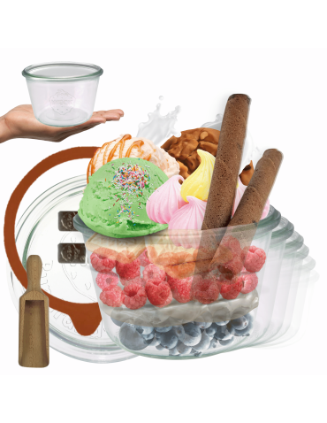 Słoiki Weck 370ml przetwory MOLD żaroodporne miara spinki wieko gumka 12szt