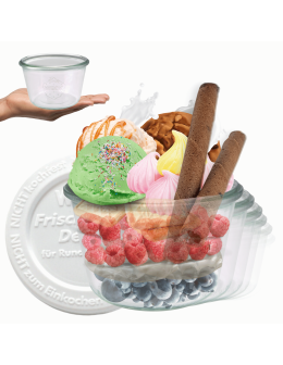 Słoiki Weck 370ml przetwory MOLD żaroodporne weki plastikowe wieka 6szt