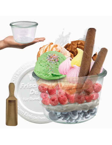 Słoik Weck 370ml na przetwory MOLD żaroodporny plastikowe wieko MIARKA 1szt