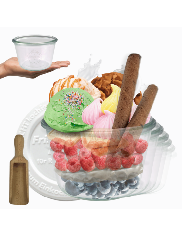 Słoiki Weck 370ml przetwory MOLD żaroodporne plastikowe wieka MIARKA 6szt