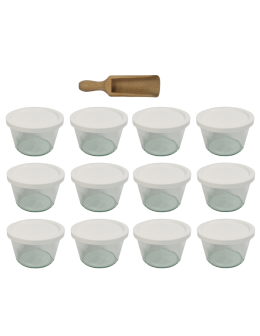Słoiki Weck 370ml przetwory MOLD żaroodporne plastikowe wieka MIARKA 12szt - product 2