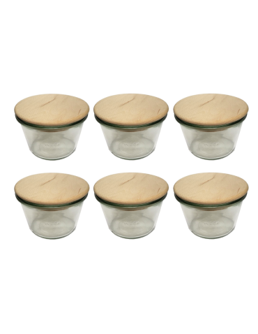 Słoiki Weck 370ml przetwory MOLD żaroodporne drewniane wieka 6szt SOLIDNE - product 2
