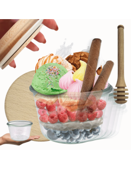 Słoiki Weck 370ml przetwory MOLD żaroodporne drewniane wieka 6szt nabierak