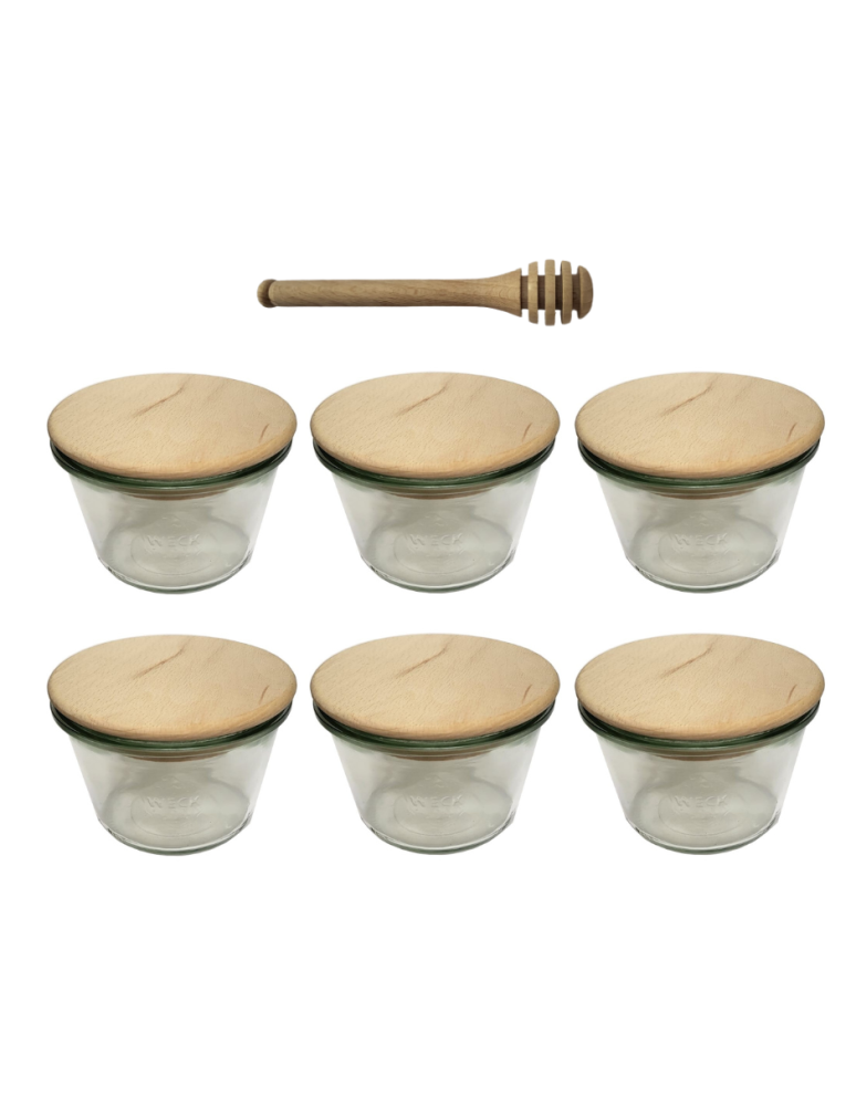 Słoiki weck - Słoiki Weck 370ml przetwory MOLD żaroodporne drewniane wieka 6szt nabierak - product b2b.wamar.biz 2