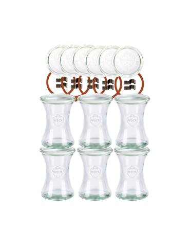 Słoiki Weck 370ml pucharek DELI żaroodporne dżem zapinki wieko gumka 6szt - product 2