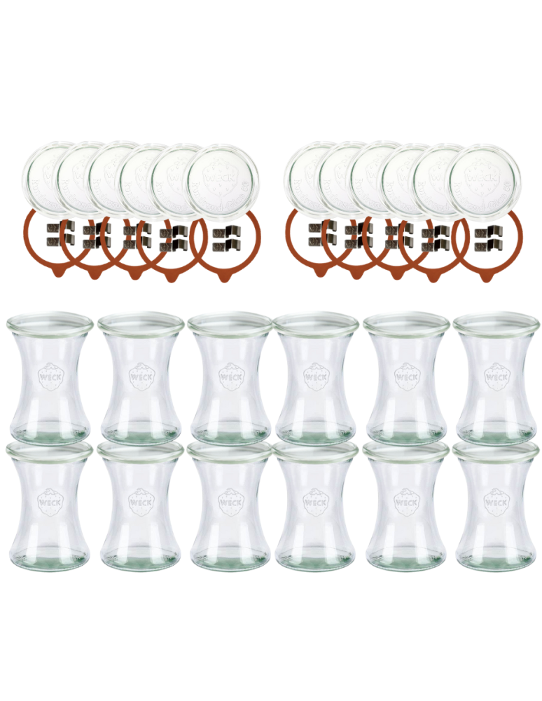 Słoiki weck - Słoiki Weck 370ml pucharek DELI żaroodporne dżem zapinki wieko gumka 12szt - product b2b.wamar.biz 2