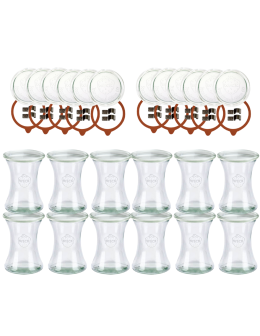 Słoiki Weck 370ml pucharek DELI żaroodporne dżem zapinki wieko gumka 12szt - product 2