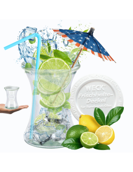 Słoik Weck 370ml na drinki DELI żaroodporny plastikowe wieko 1szt TRWAŁE