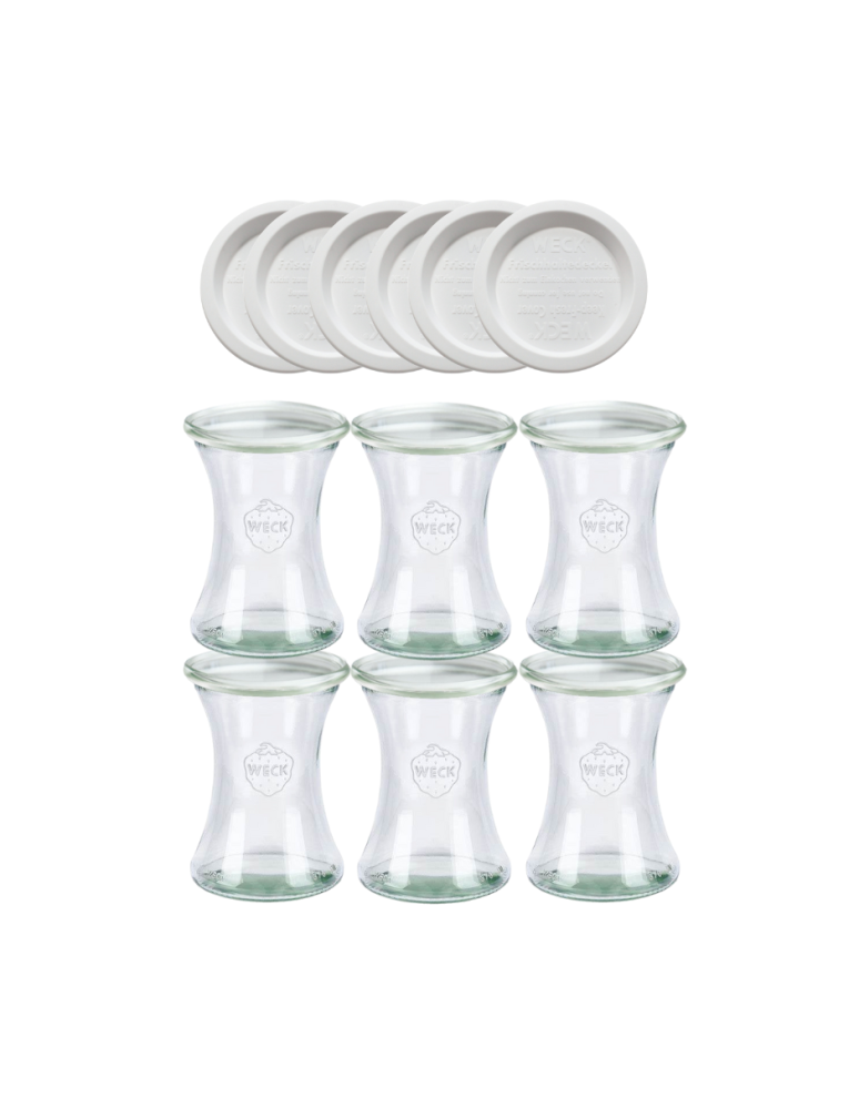 Słoiki weck - Słoiki Weck 370ml pucharek DELI żaroodporne weki plastikowe wieka 6szt - product b2b.wamar.biz 2