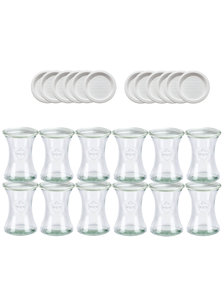 Słoiki weck - Słoiki Weck 370ml szklanka DELI żaroodporne weki plastikowe wieka 12szt - produkt b2b.wamar.biz 2