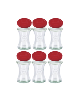 Słoiki Weck 370ml drinki DELI żaroodporne silikonowe wieka 6szt TRWAŁE - product 2