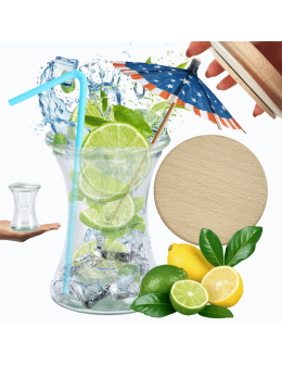 Słoik Weck 370ml na koktajl DELI żaroodporny drewniane wieko 1szt SOLIDNY