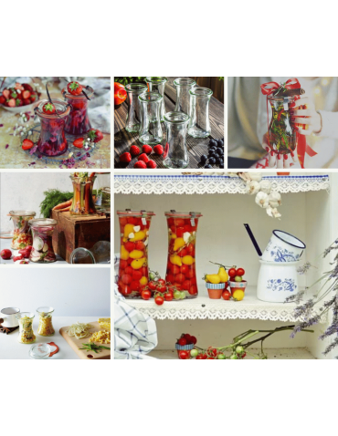 Słoiki weck - Słoiki Weck 370ml pucharek DELI żaroodporne drewniane wieka 6szt SOLIDNE - product 8