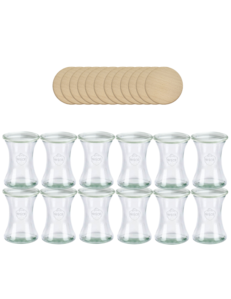 Słoiki weck - Słoiki Weck 370ml pucharek DELI żaroodporne drewniane wieka 12szt SOLIDNE - product b2b.wamar.biz 2