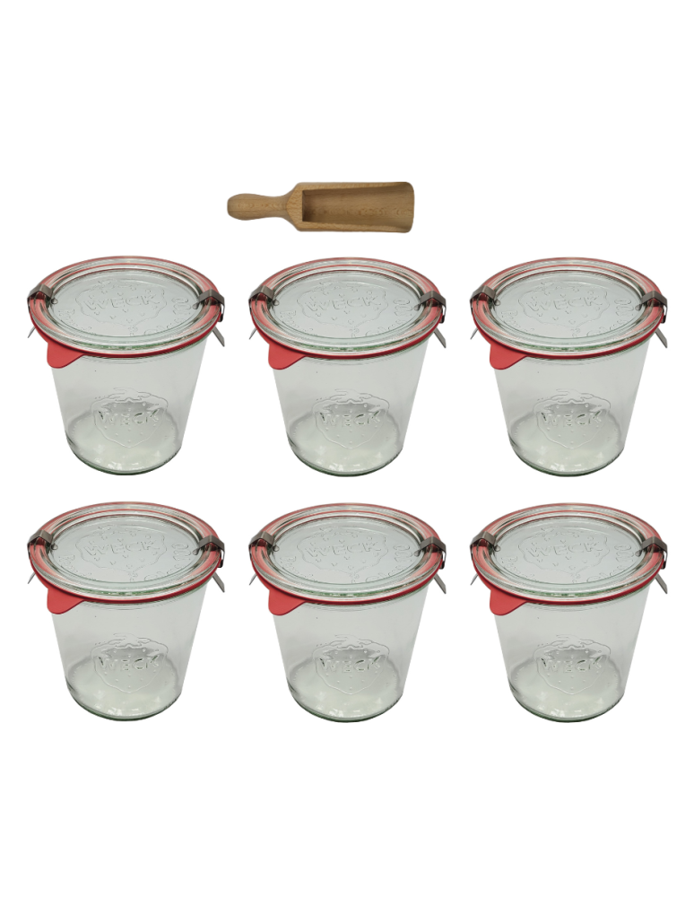 Słoiki weck - Słoiki Weck 580ml przetwory MOLD żaroodporne miarka spinki wieko gumka 6szt - produkt b2b.wamar.biz 2