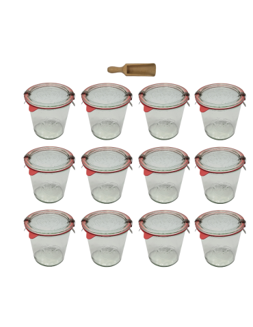 Słoiki Weck 580ml przetwory MOLD żaroodporne miara spinki wieko gumka 12szt - product 2