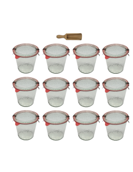 Słoiki Weck 580ml przetwory MOLD żaroodporne miara spinki wieko gumka 12szt - produkt 2