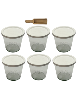 Słoiki Weck 580ml przetwory MOLD żaroodporne plastikowe wieka MIARKA 6szt - product 2
