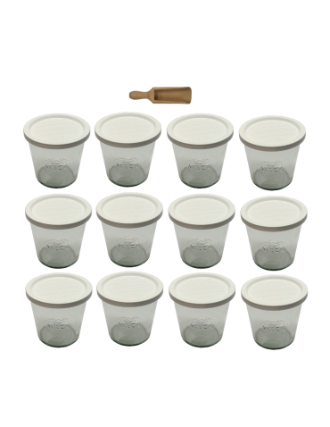 Słoiki Weck 580ml przetwory MOLD żaroodporne plastikowe wieka MIARKA 12szt - product 2