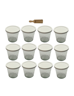 Słoiki Weck 580ml przetwory MOLD żaroodporne plastikowe wieka MIARKA 12szt - product 2