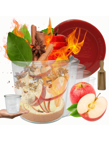 Słoiki Weck 580ml przetwory MOLD żaroodporne silikonowe wieko 6szt miarka