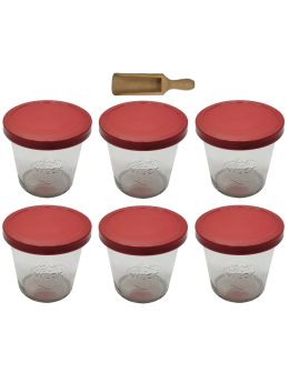 Słoiki Weck 580ml przetwory MOLD żaroodporne silikonowe wieko 6szt miarka - product 2