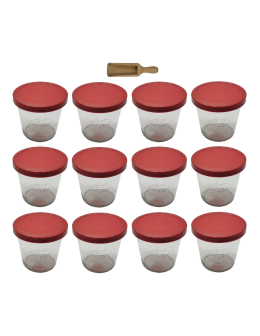 Słoiki Weck 580ml przetwory MOLD żaroodporne silikonowe wieko 12szt miarka - product 2