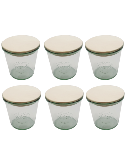 Słoiki Weck 580ml przetwory MOLD żaroodporne drewniane wieka 6szt SOLIDNE - product 2