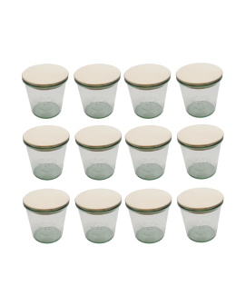 Słoiki Weck 580ml przetwory MOLD żaroodporne drewniane wieka 12szt SOLIDNE - product 2