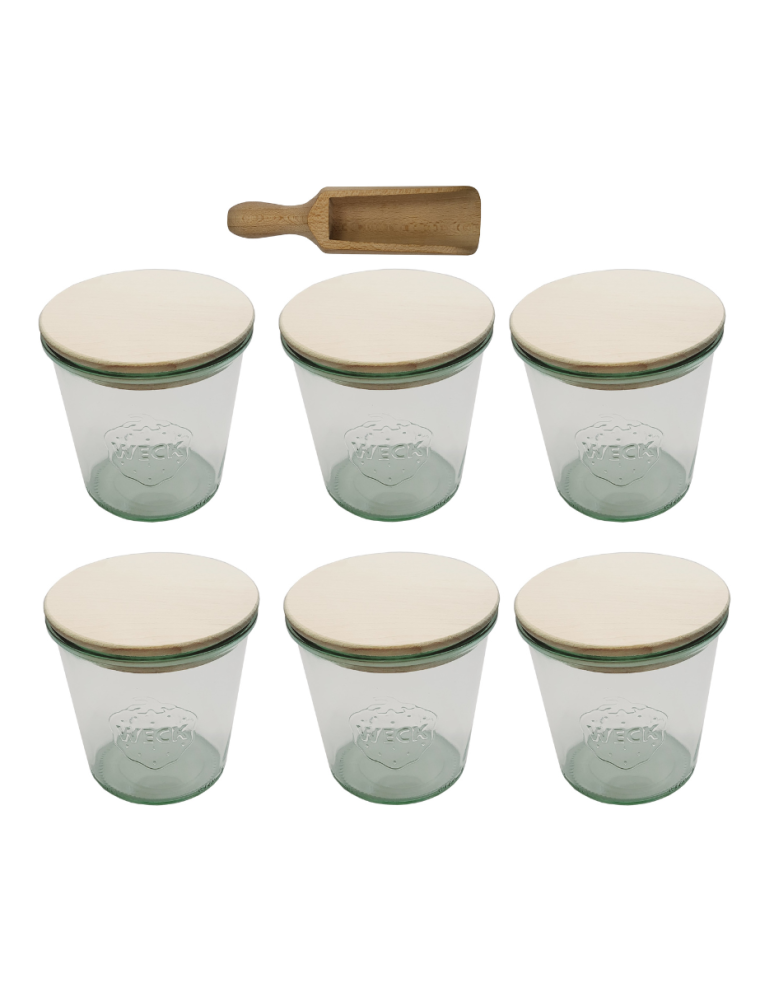 Słoiki weck - Słoiki Weck 580ml przetwory MOLD żaroodporne drewniane wieka 6szt miarka - product b2b.wamar.biz 2