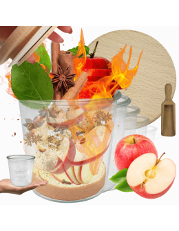 Słoiki Weck 580ml przetwory MOLD żaroodporne drewniane wieka 12szt miarka