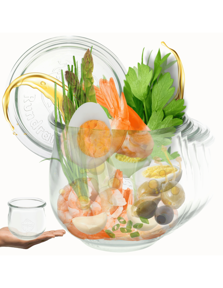 Słoiki weck - Słoiki Weck 580ml 0,5L szklane ozdobne TULIP przyprawy wieka szkło 12szt - product b2b.wamar.biz 1
