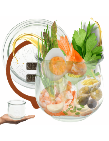 Słoik Weck 580ml 0,5L słoik TULIP żaroodporny dżem zapinki wieko gumka 1szt