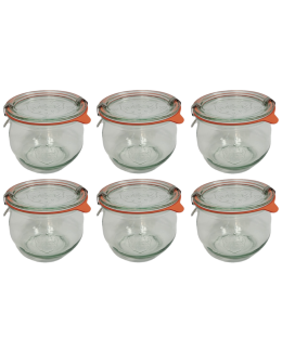 Słoiki Weck 580 ml 0,5L TULIP żaroodporne dżem zapinki wieko gumka 6szt - product 2