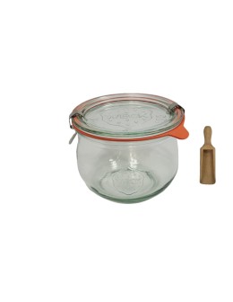 Słoik Weck 580ml 0,5L TULIP żaroodporny miarka zapinki wieko gumka 1szt - product 2