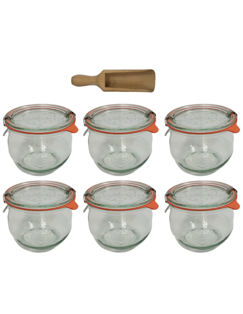Słoiki weck - Słoiki Weck 580ml 0,5L przetwory TULIP słoik miarka spinki wieko gumka 6szt - product b2b.wamar.biz 2