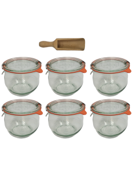 Słoiki Weck 580ml 0,5L przetwory TULIP słoik miarka spinki wieko gumka 6szt - product 2