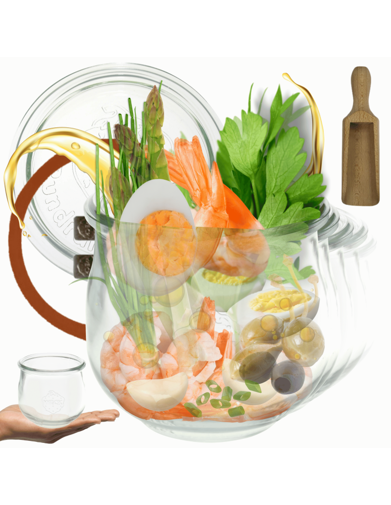 Słoiki weck - Słoiki Weck 580ml 0,5L przetwory TULIP słoik miara spinki wieko gumka 12szt - product b2b.wamar.biz 1